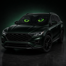 Green Dangerous Wild Black Cat Eyes In The Dark Custom Car Windshield Sunshades