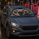 Pugs Rain Custom Car Windshield Sunshades