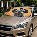Pug Dog Summer Custom Car Windshield Sunshades