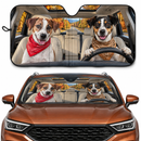 Jack Russell Terrier Couple Dog Custom Car Windshield Sunshades