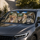 Chihuahua Family Custom Car Windshield Sunshades