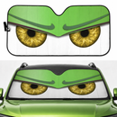 Green Funny Angry Cartoon Eyes Custom Car Windshield Sunshades