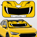 Mighty Morphin Yellow Power Ranger Helmet Custom Car Windshield Sunshades