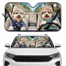 Shih Tzu Puppies Custom Car Windshield Sunshades