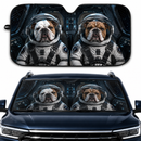 Bulldog Space Shuttle Car Auto Sun Shades Windshield Accessories Decor Gift