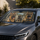 German Shepherd Family Custom Car Windshield Sunshades