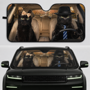 Black Cat Couple Custom Car Windshield Sunshades