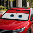 Red Car Eyes Custom Car Windshield Sunshades Windshield Accessories Decor Gift