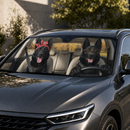 Black German Shepherd Dog Custom Car Windshield Sunshades