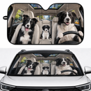 Border Collie Puppy Custom Car Windshield Sunshades