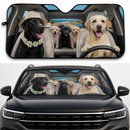 Labrador Retriever Family Custom Car Windshield Sunshades