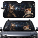 Cat Broke Glass Custom Car Windshield Sunshades
