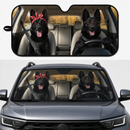 Black German Shepherd Dog Custom Car Windshield Sunshades