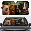 Funny Pig Car Sun Shades Windshield Accessories Decor Gift
