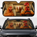 Driving Chickens Drive Custom Car Windshield Sunshades