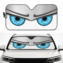 White Funny Angry Cartoon Eyes Custom Car Windshield Sunshades