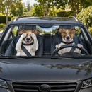 Funny Dog Custom Car Windshield Sunshades