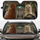Driving Alpaca Drive Custom Car Windshield Sunshades