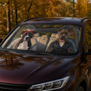 American Staffordshire Terrier Couple Dog Custom Car Windshield Sunshades