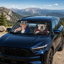 Uncle Sam And Bulldog Custom Car Windshield Sunshades