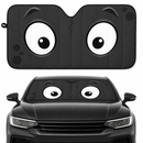 Black Slight Surprised Cartoon Eyes Custom Car Windshield Sunshades