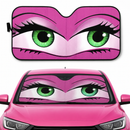 Funny Girly Pink Eyes Custom Car Windshield Sunshades