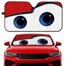 Red Cartoon Funny Surprise Eyes Custom Car Windshield Sunshades