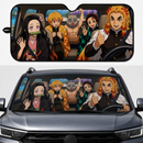 Funny Demon Slayer Custom Car Windshield Sunshades