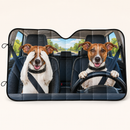 Funny Dog Custom Car Windshield Sunshades