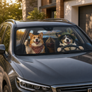 Corgi Picnic Custom Car Windshield Sunshades