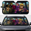 JoJo's Bizarre Adventure Giorno Jotaro Doppio Dio And Hirose Custom Car Windshield Sunshades