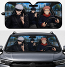 Jujutsu Kaisen Anime Team Driving Gojo Custom Car Windshield Sunshades