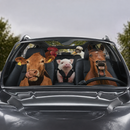 Horse Chicken Cow Pig Family Custom Car Windshield Sunshades