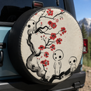Princess Mononoke Kodama Ghibli Car Spare Tire Cover With Camera Hole
