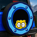 SpongeBob Peeking Funny Face Car Spare Tire Cover