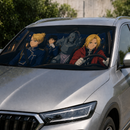 Full Metal Alchemist Anime Edward Riza And Alphonse Custom Car Windshield Sunshades