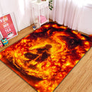Flame Breathing Rengoku Demon Slayer Anime Rectangular Area Rug