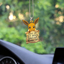 Eevee Pokemon Get In Sit Down Shut Up Hang On Car Ornament Custom Car Accessories Decorations