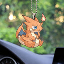 Fire Pokemon Mega Charizard Car Ornament Custom Car Accessories Decorations