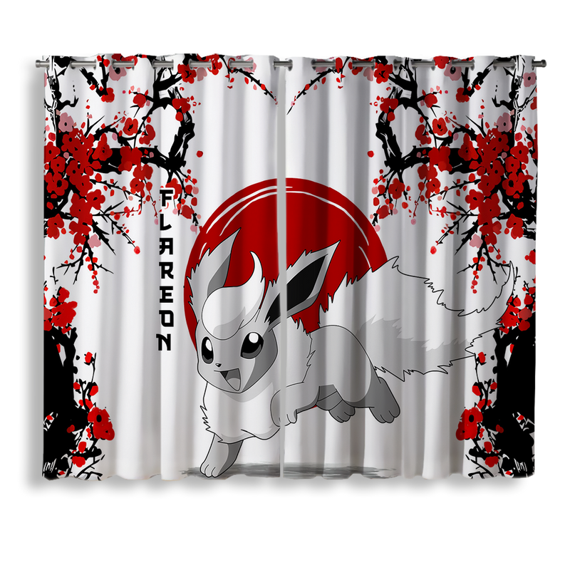 Flareon Pokemon Japan Style Window Curtain