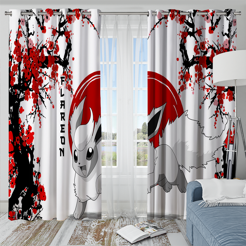 Flareon Pokemon Japan Style Window Curtain