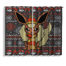 Pokemon Flareon Eevee Evolution Christmas Window Curtain