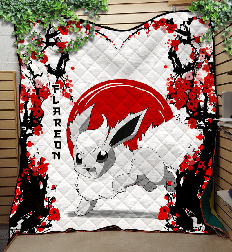 Flareon Pokemon Japan Style Quilt Blanket