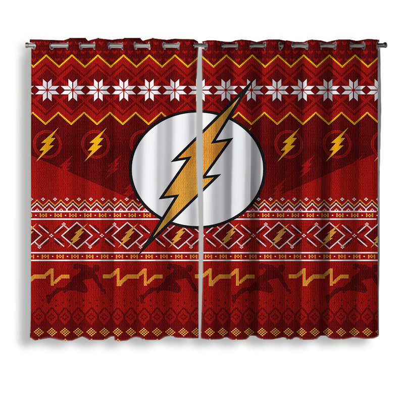 Flash Christmas Window Curtain