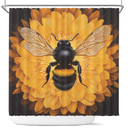 Sunflower Honey Bee Shower Curtain
