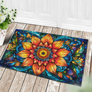 Flower Staned Glass Doormat Home Decor