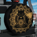 Mandala Meditating Fox Yoga Jeep Car Spare Tire Cover