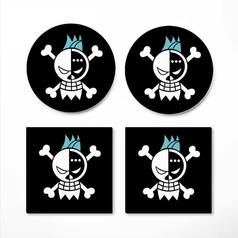 Franky One Piece Icon Skull Ceramic Decor Coaster - Gift Idea