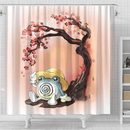 Poliwhirl Pokemon Cherry Blossom Japan Shower Curtain