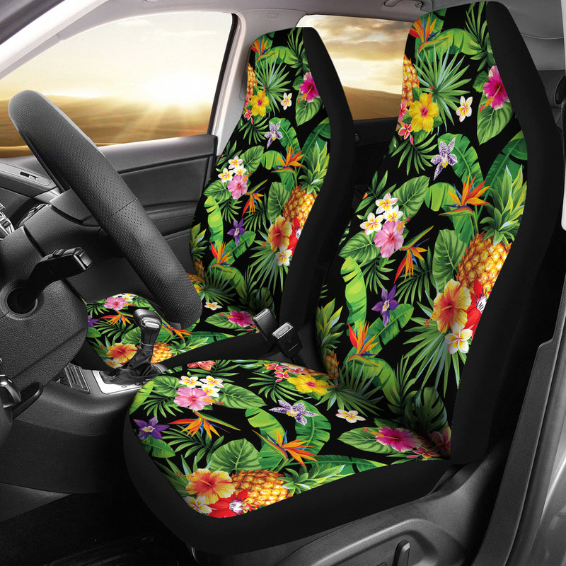 Flower Pattern Art Premium Custom Car Seat Covers Decor Protectors